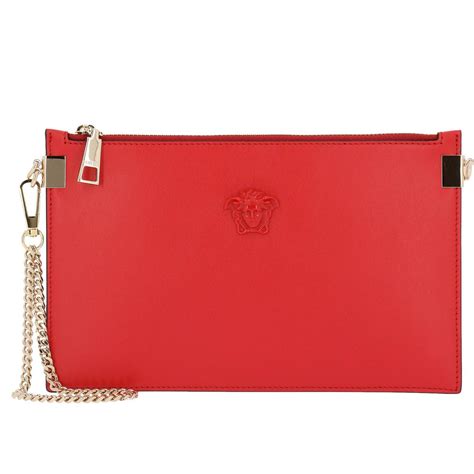 versace collection red cloutch|Versace croc shoulder bags.